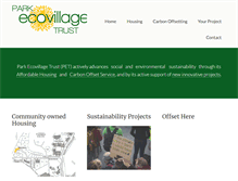 Tablet Screenshot of parkecovillagetrust.co.uk